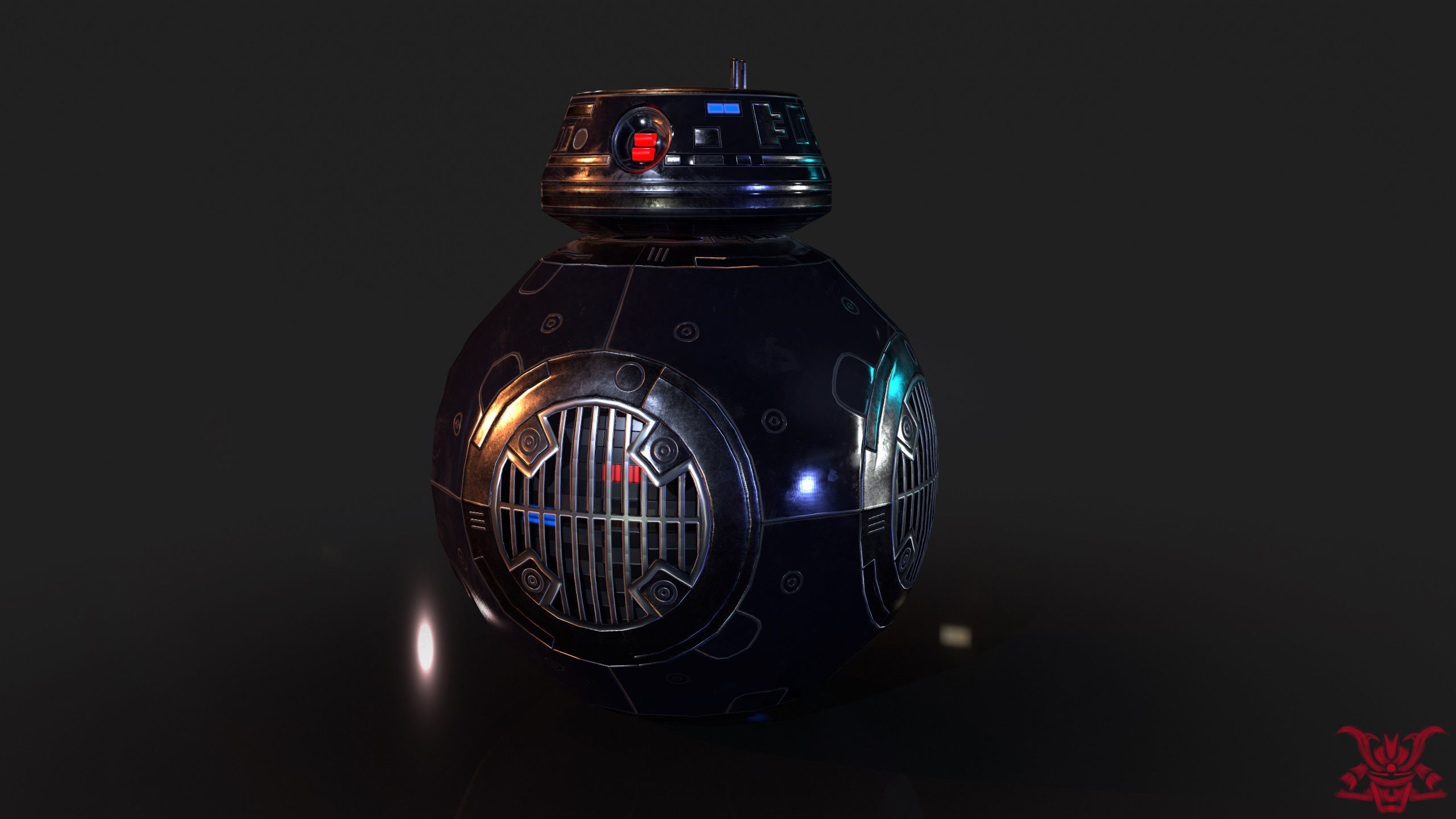 First Order BB-09 Low-poly 3D model_7