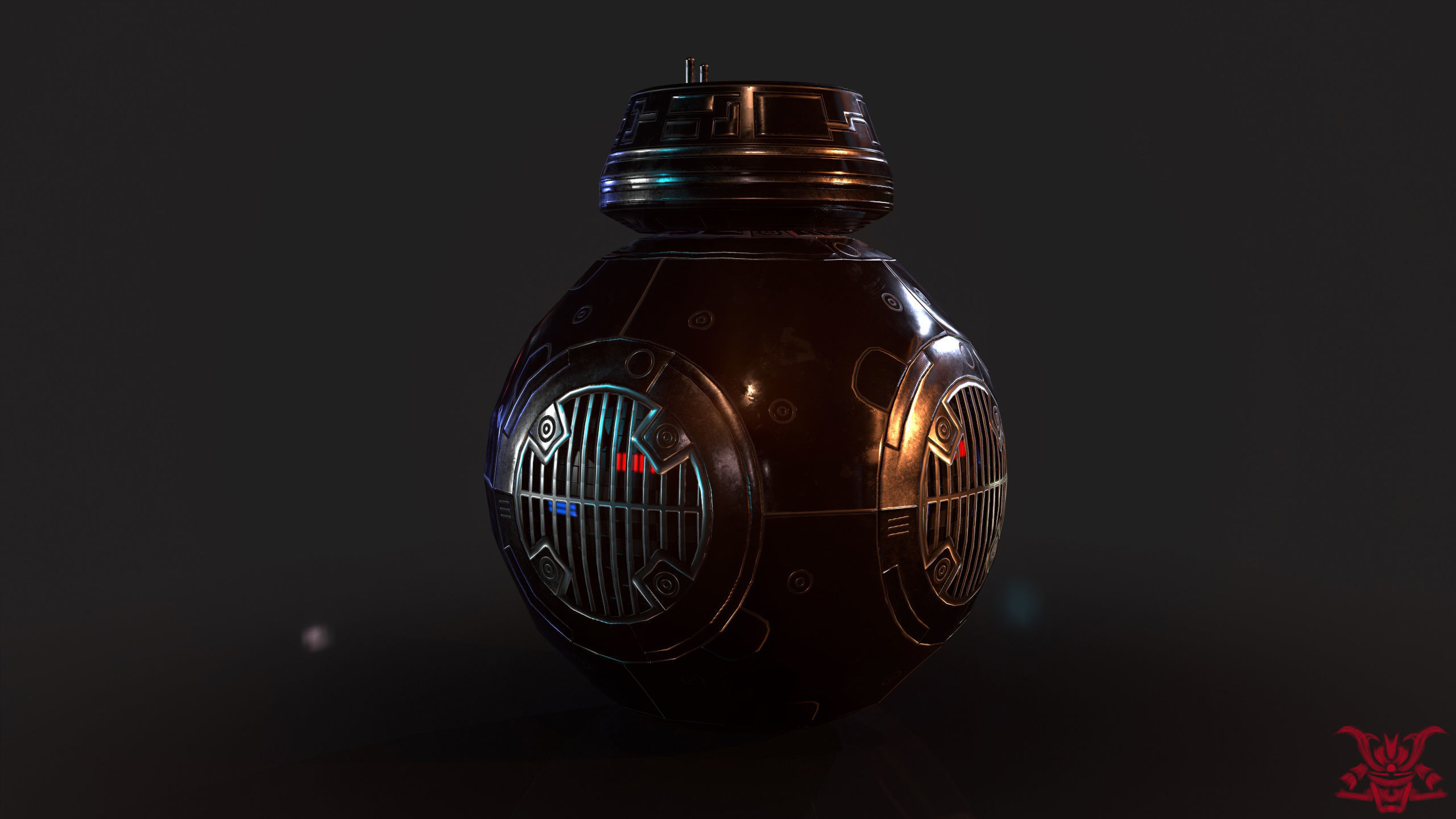 First Order BB-09 Low-poly 3D model_5