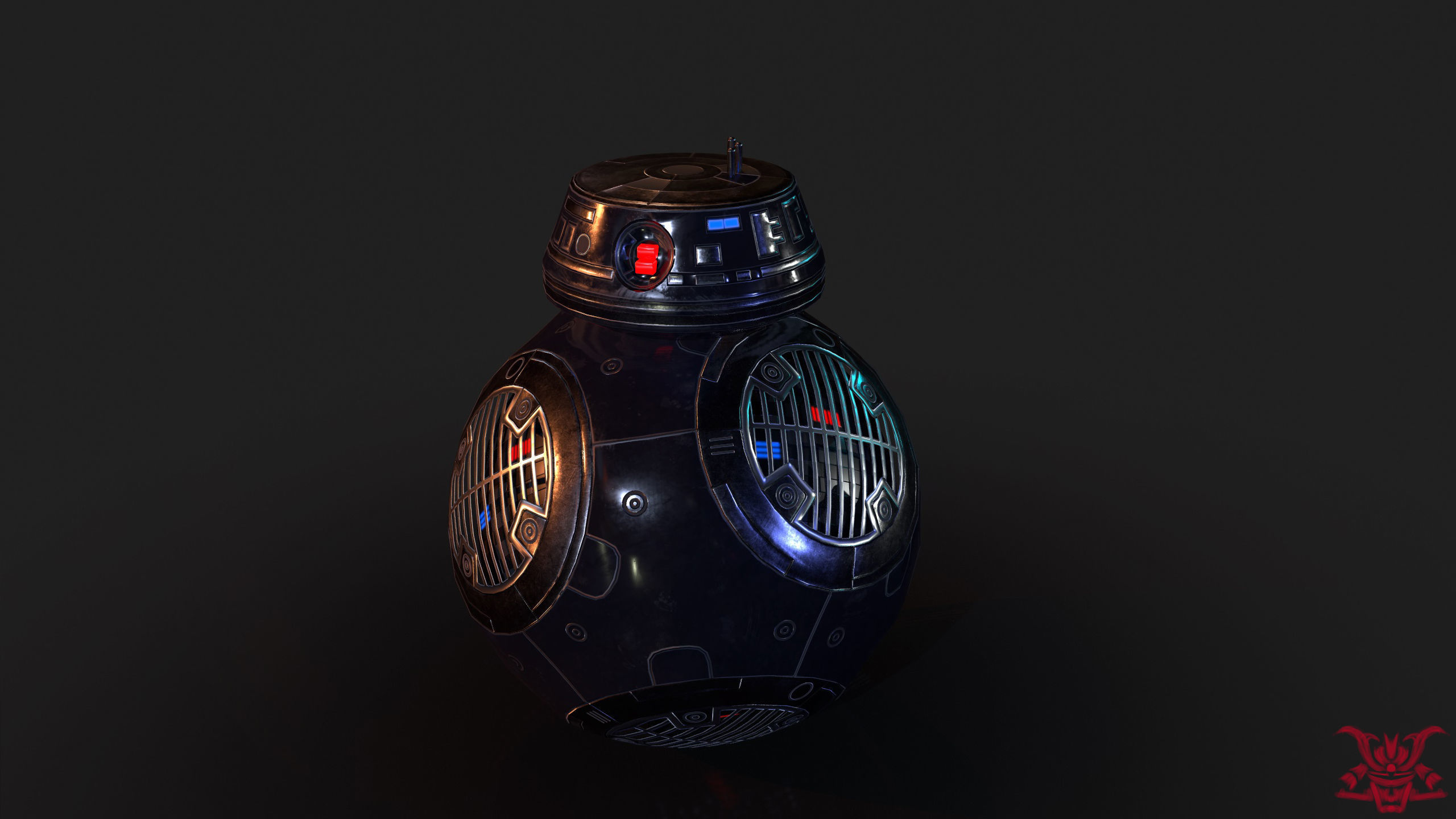 First Order BB-09 Low-poly 3D model_4