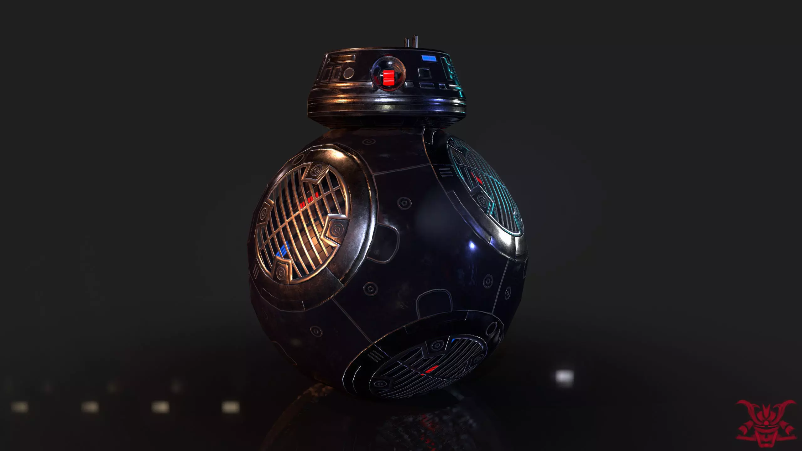 First Order BB-09 Low-poly 3D model_0