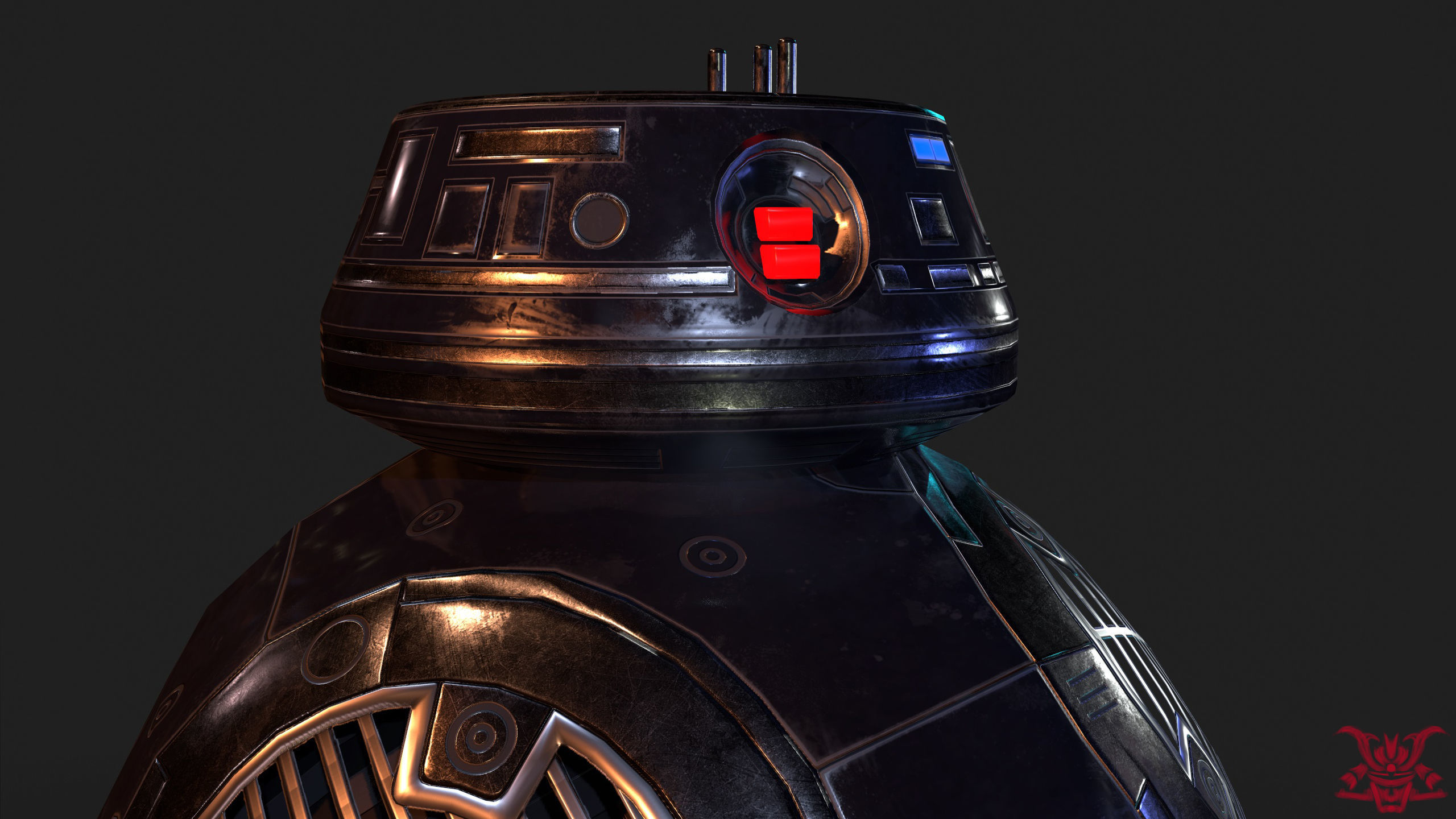 First Order BB-09 Low-poly 3D model_6