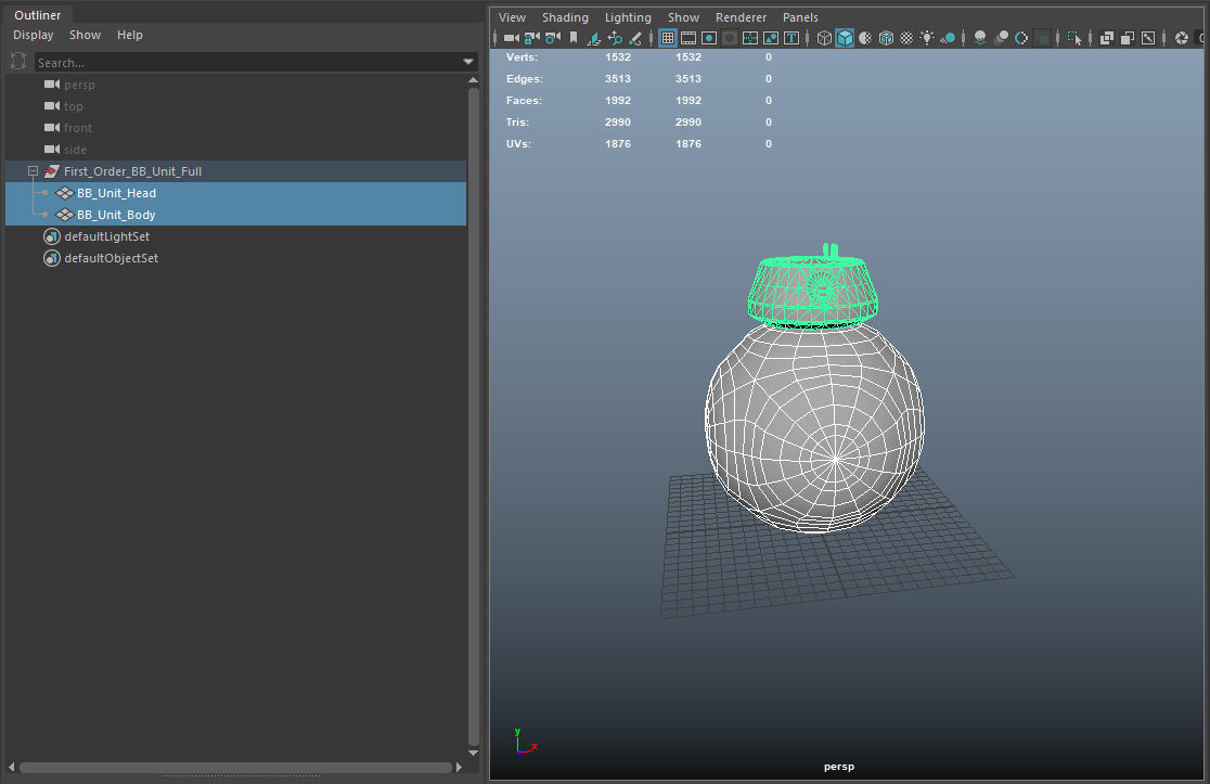First Order BB-09 Low-poly 3D model_3