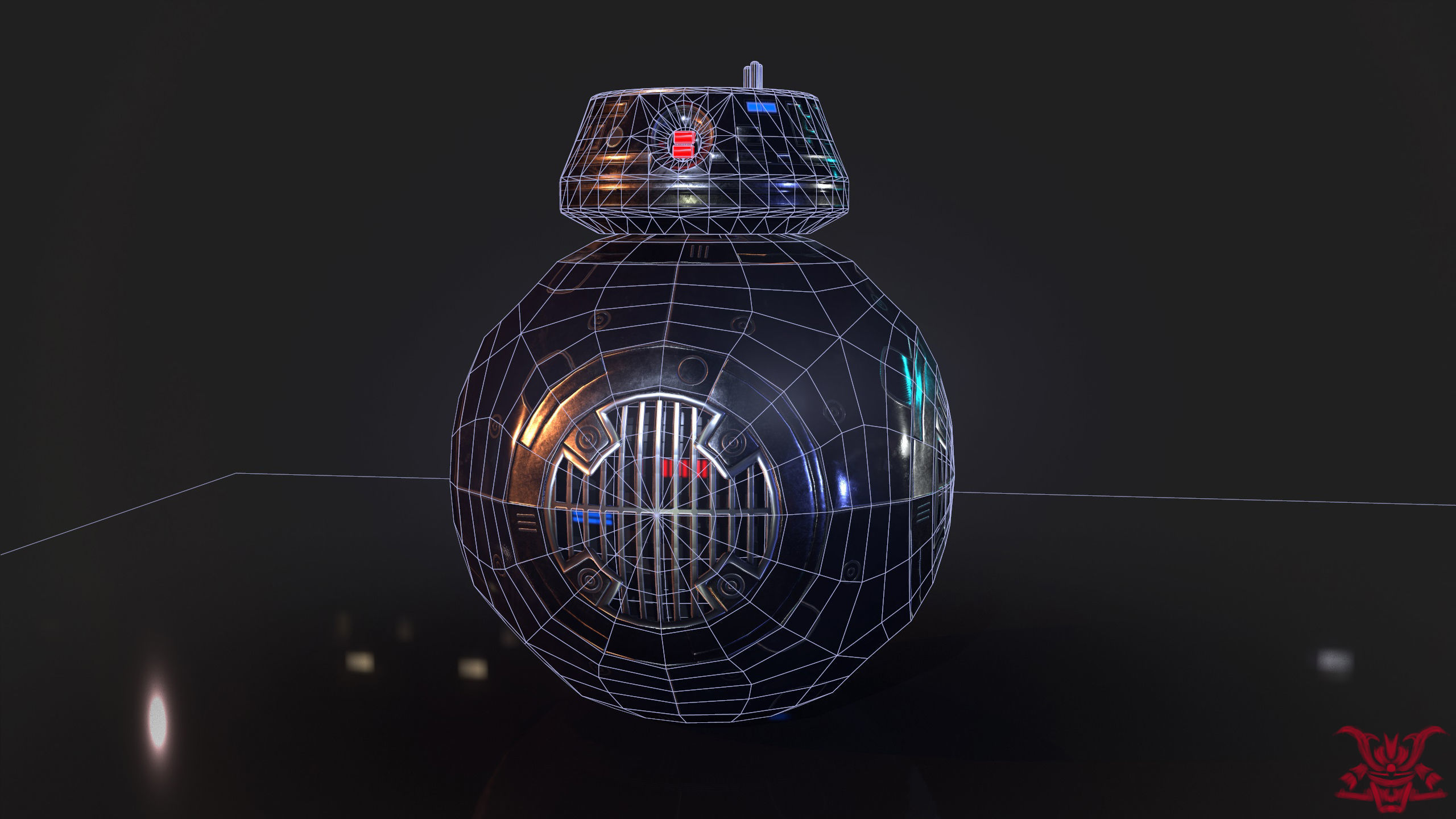 First Order BB-09 Low-poly 3D model_2