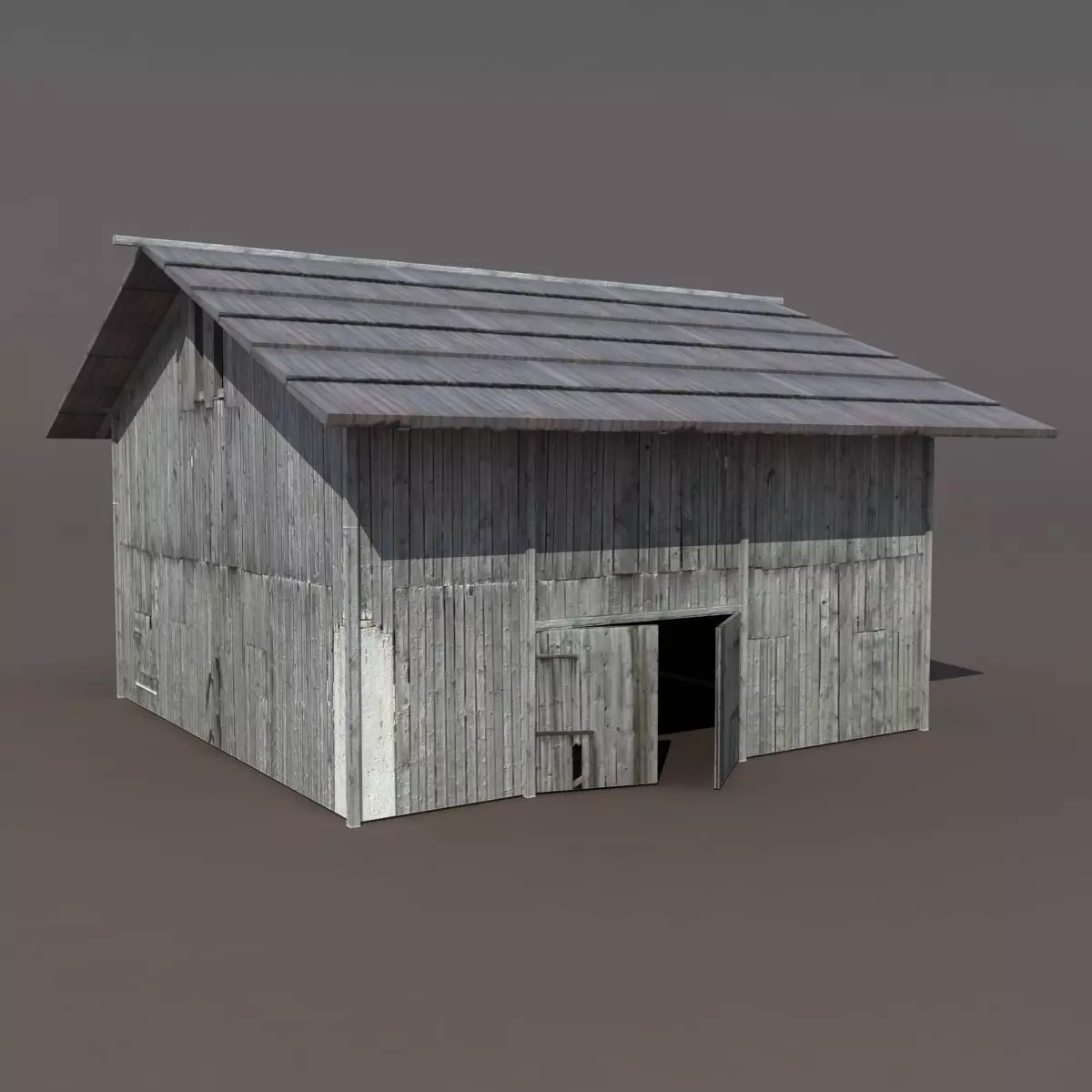 Old Barn 2 Low poly 3d Model Low-poly 3D model_0