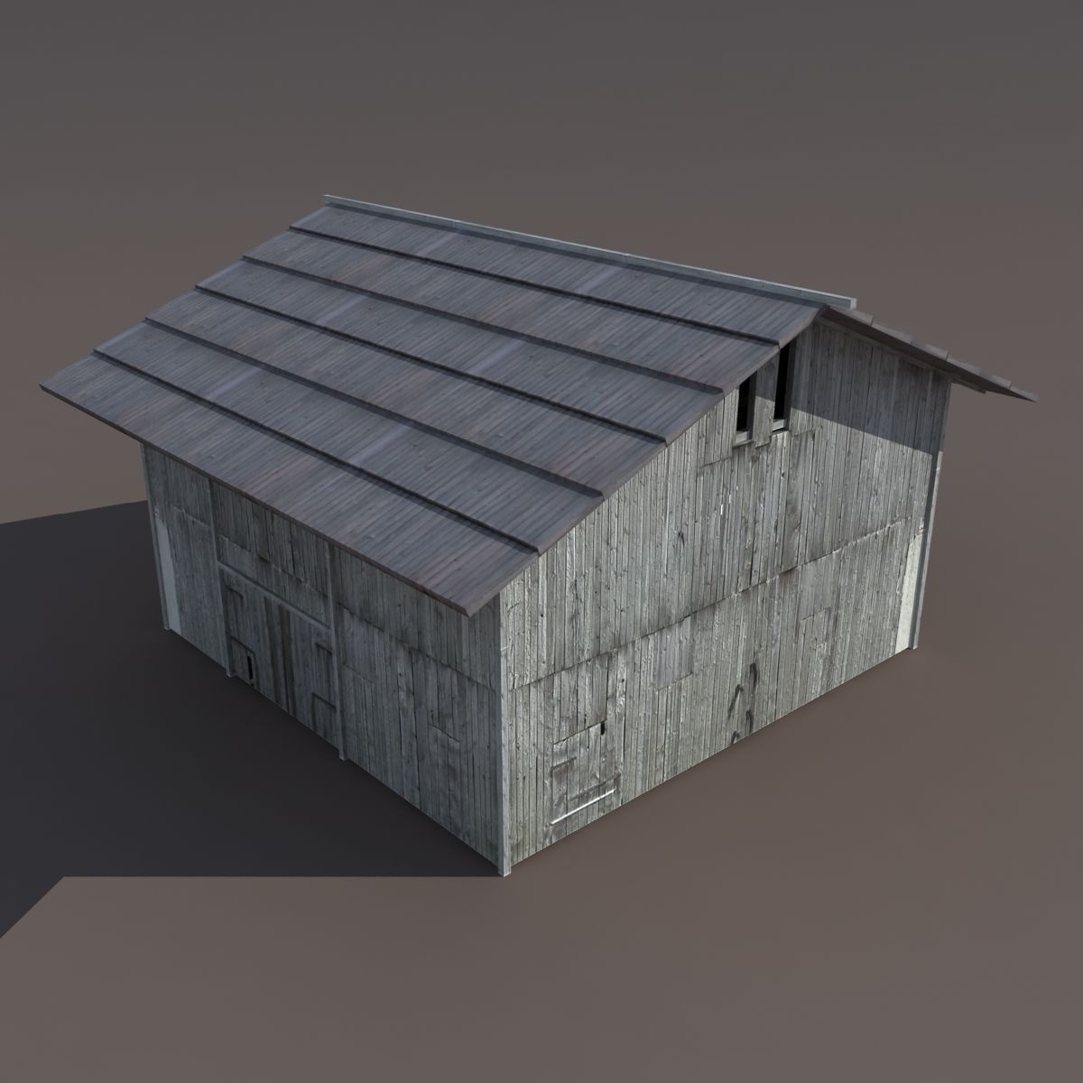 Old Barn 2 Low poly 3d Model Low-poly 3D model_1