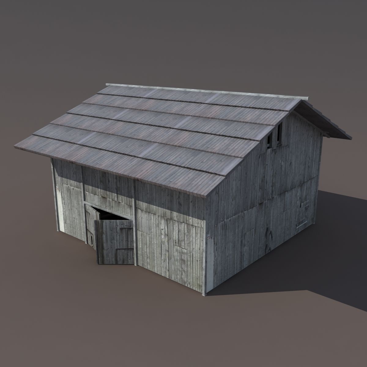 Old Barn 2 Low poly 3d Model Low-poly 3D model_7