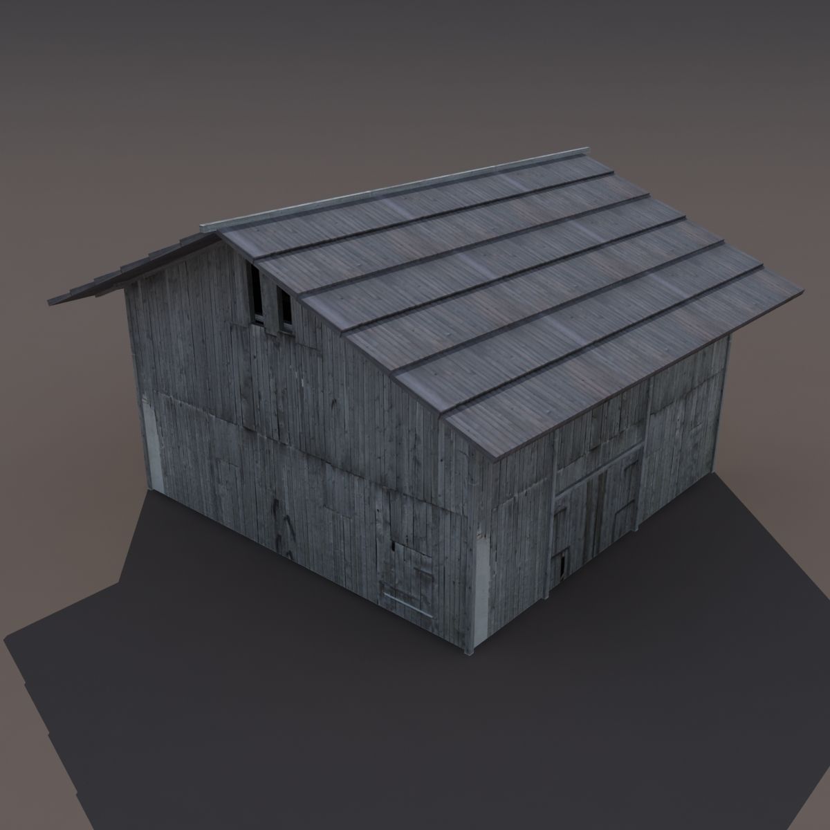 Old Barn 2 Low poly 3d Model Low-poly 3D model_2