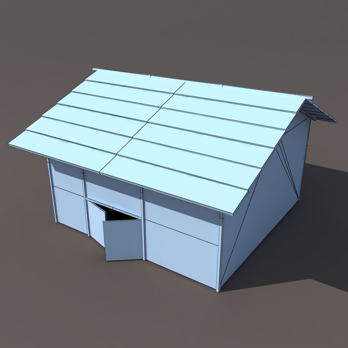 Old Barn 2 Low poly 3d Model Low-poly 3D model_8