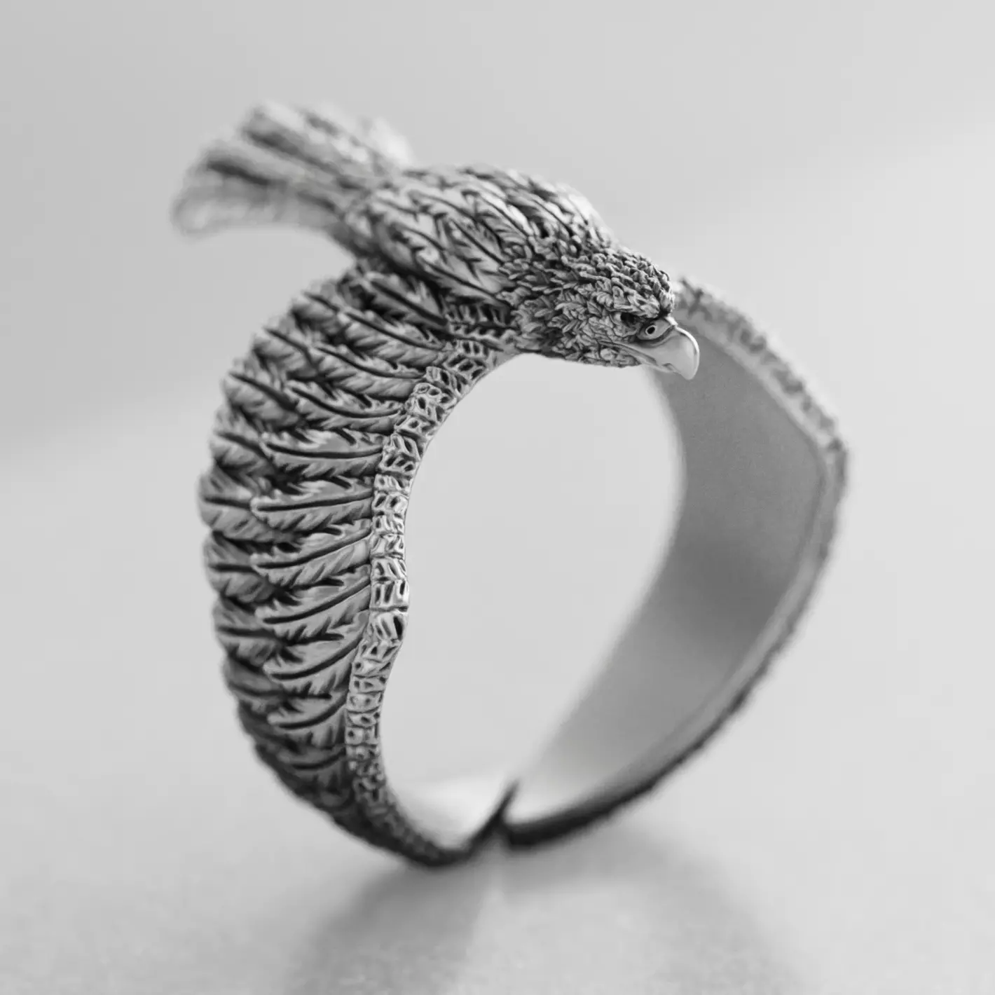 Stylized Bird Eagle Ring 3D print model