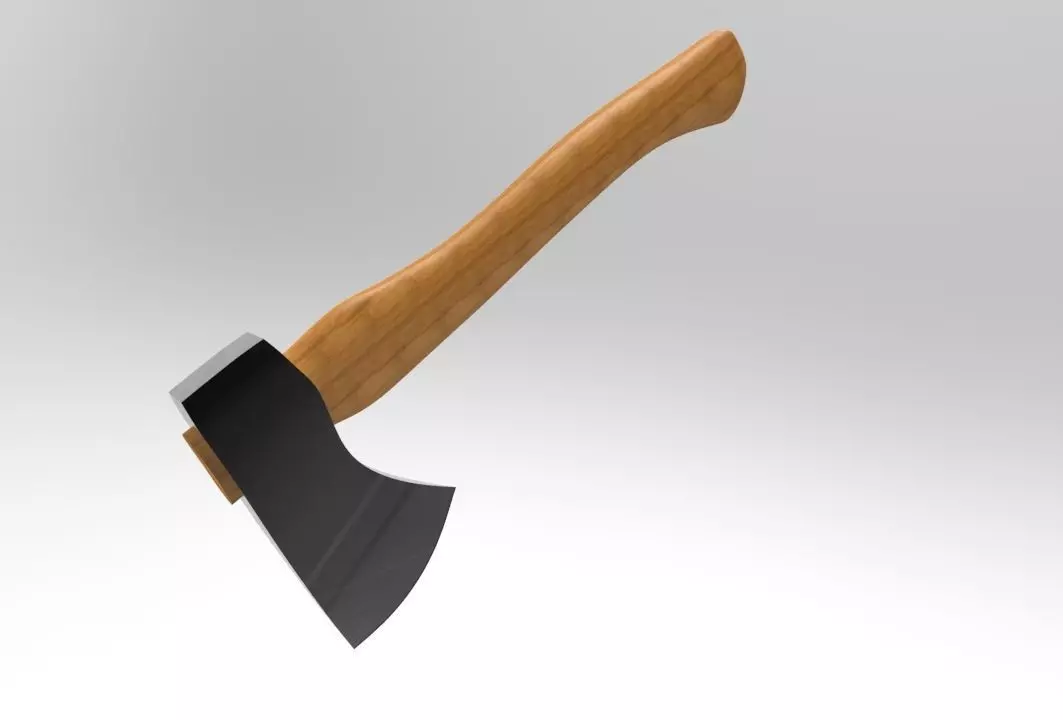 Simply axe Low-poly 3D model_0
