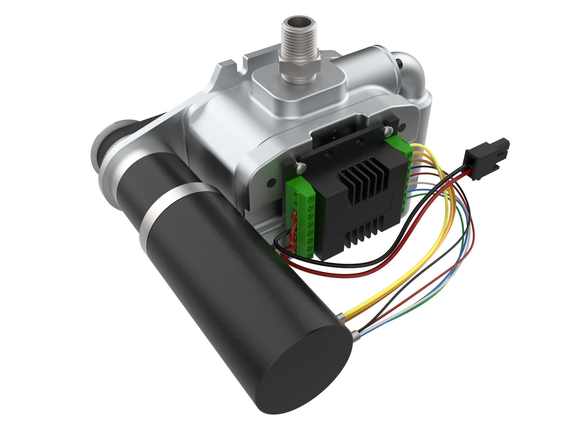 Positive Displacement Pump with Relief Valve 3D model_1