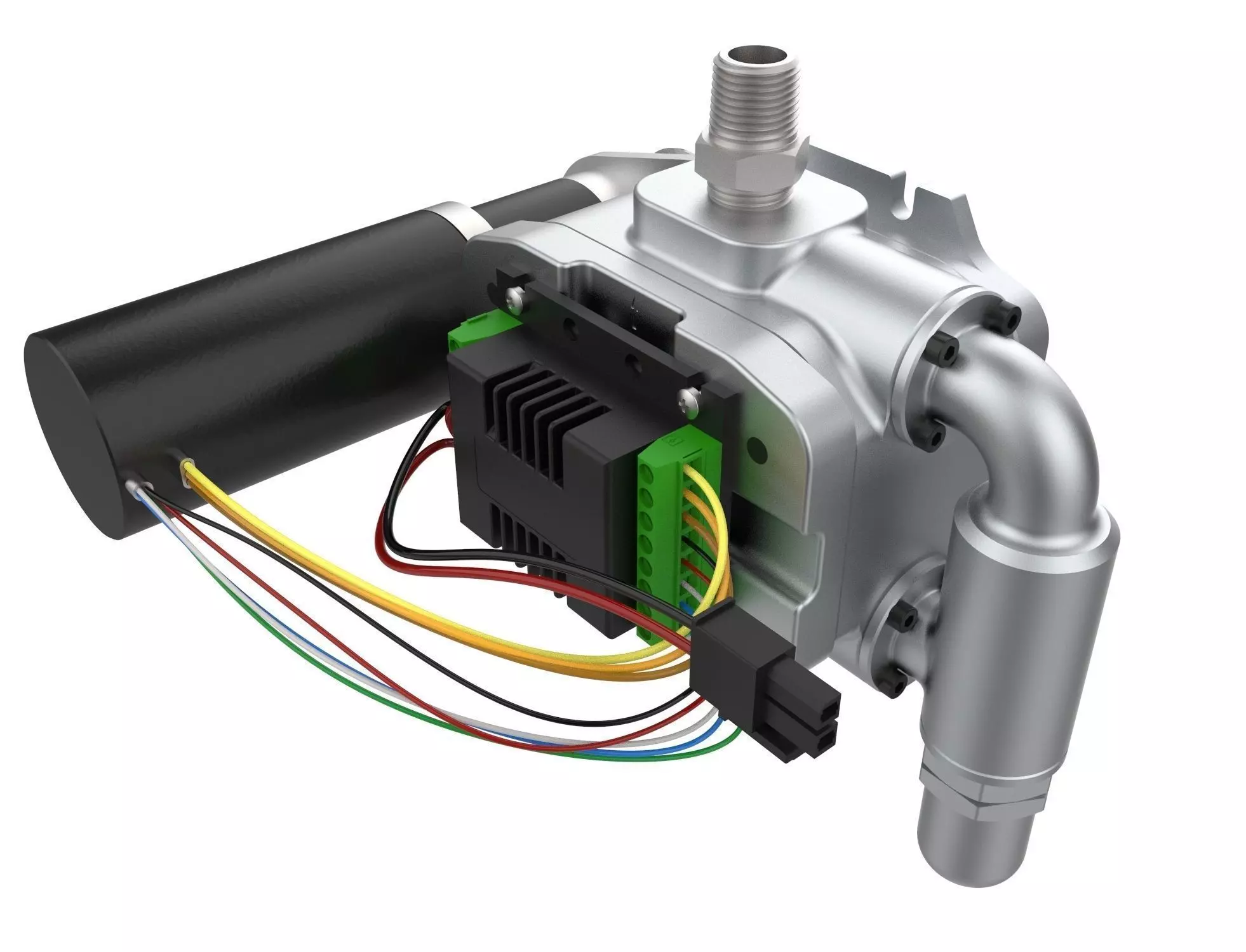Positive Displacement Pump with Relief Valve 3D model_0