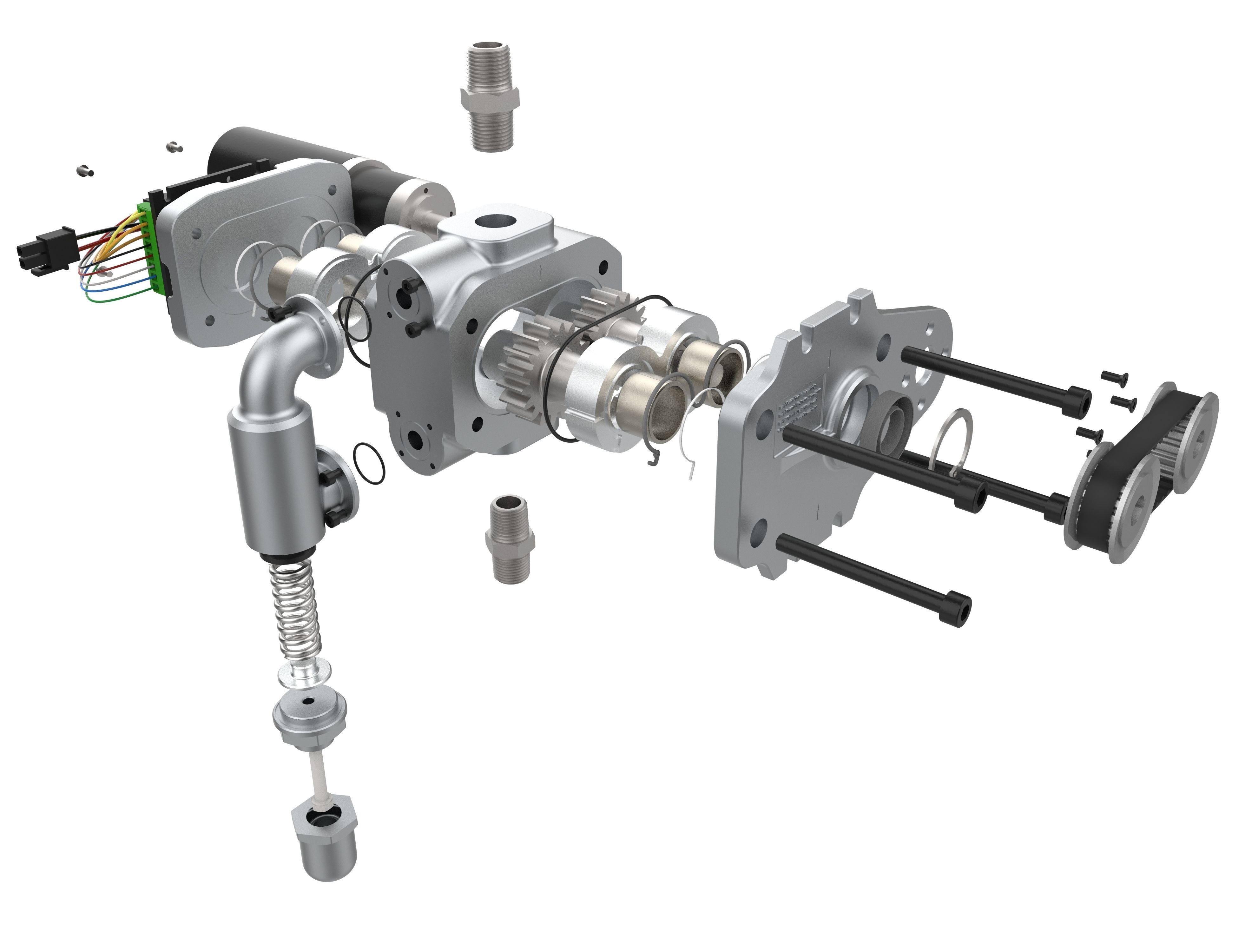 Positive Displacement Pump with Relief Valve 3D model_8