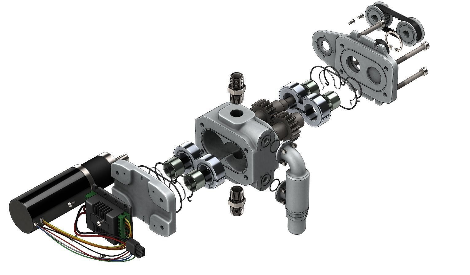 Positive Displacement Pump with Relief Valve 3D model_16
