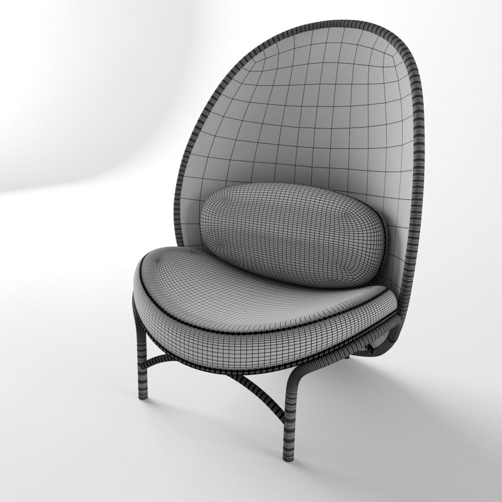 Lounge Chair Chips 3D model_3
