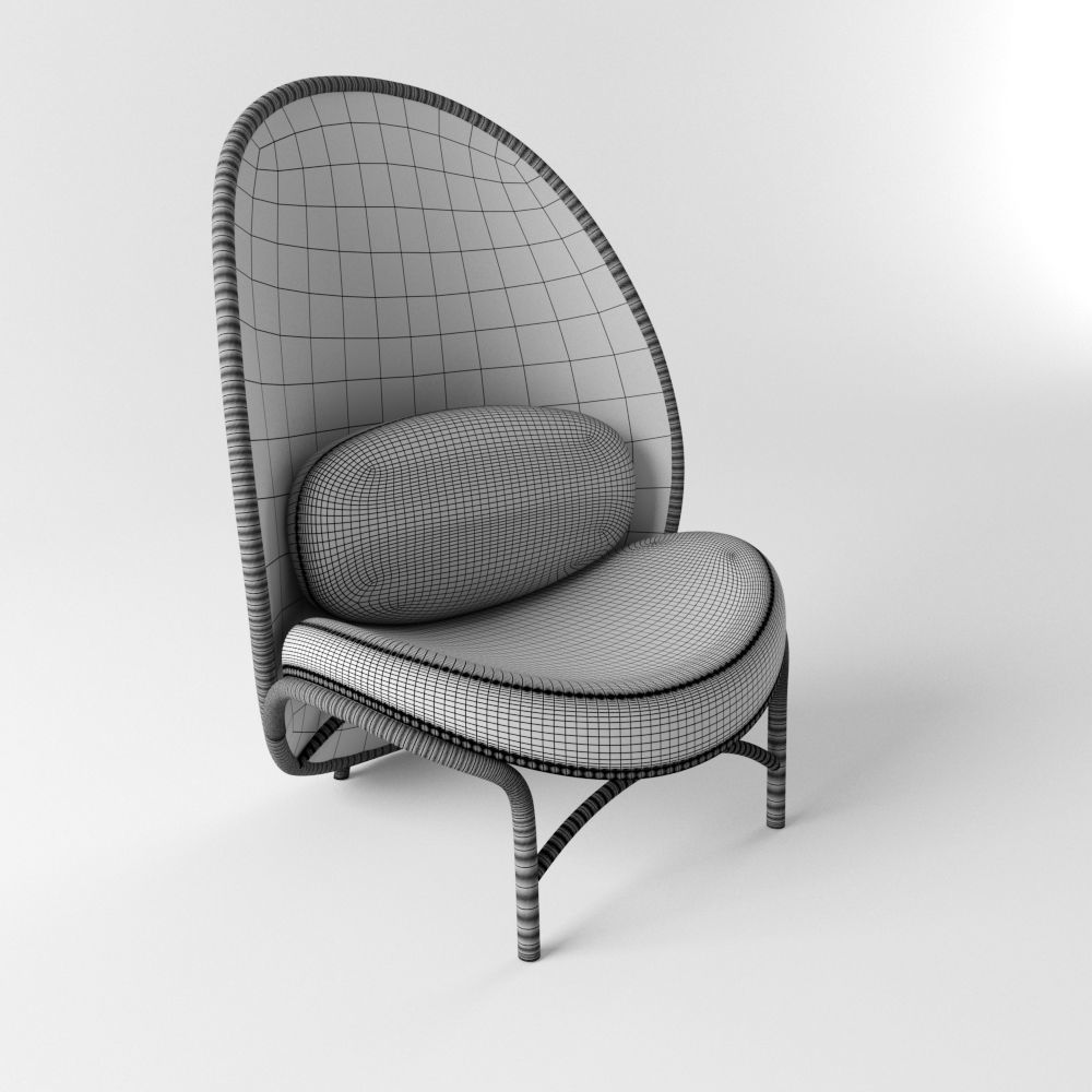 Lounge Chair Chips 3D model_1
