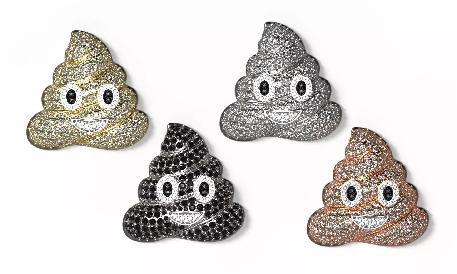 Pile of Poo Emoji pendant necklace charm 3d printable stl 3dm 3D print model