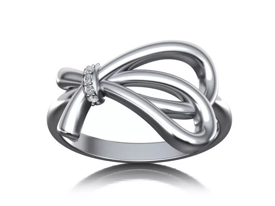 Bow-Knot delicate desig beautiful ring many sizes N0276v2 3D print model_0