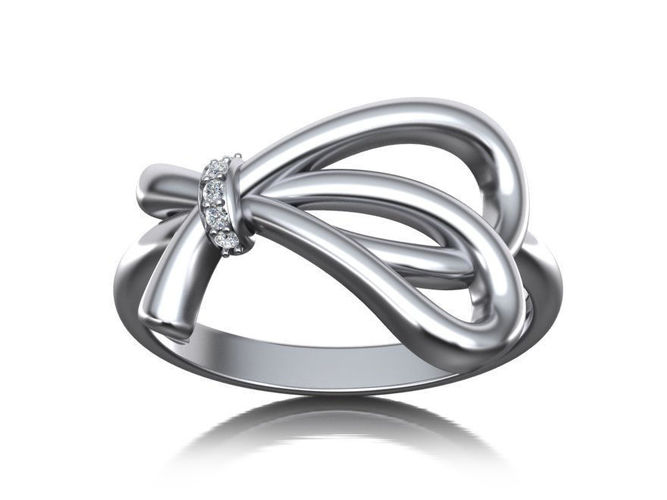 Bow-Knot delicate desig beautiful ring many sizes  N0276v2 3D print model