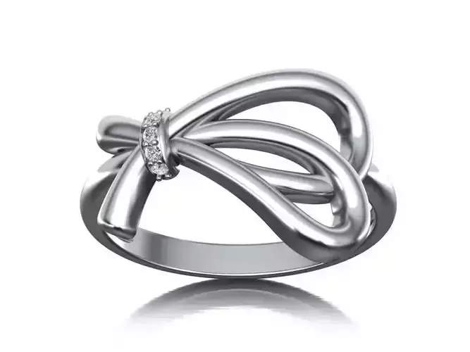 Bow-Knot delicate desig beautiful ring many sizes  N0276v2 3D print model