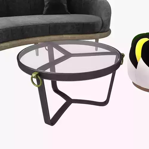 Rudin sofa adnet table and ammolite stool 3D model Rudin sofa adnet table and ammolite stool 3D model