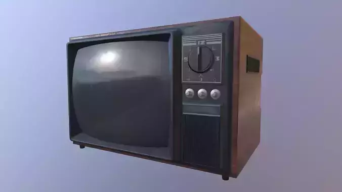 Old Tv Low-poly 3D model