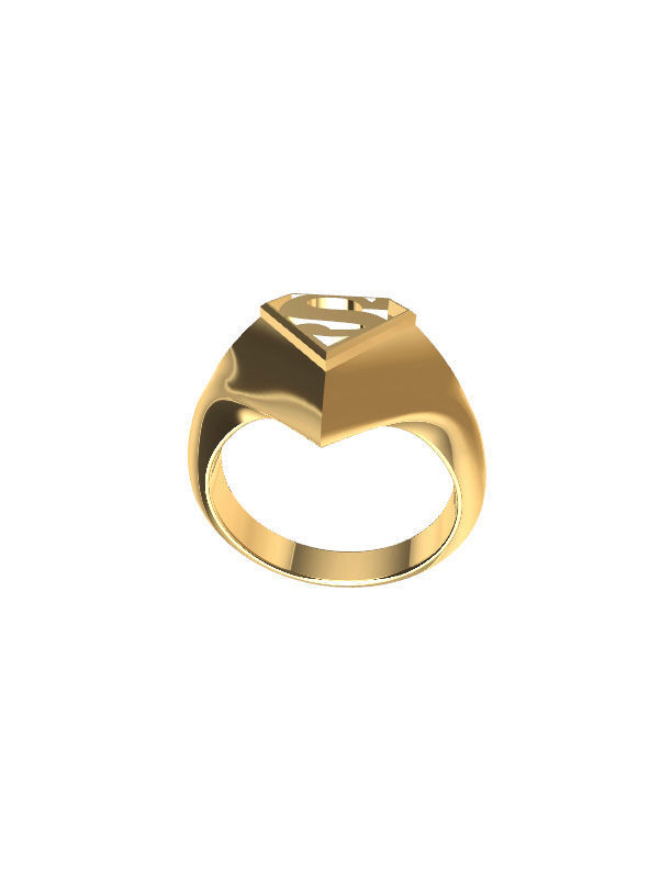 Superman Ring 3D print model_7