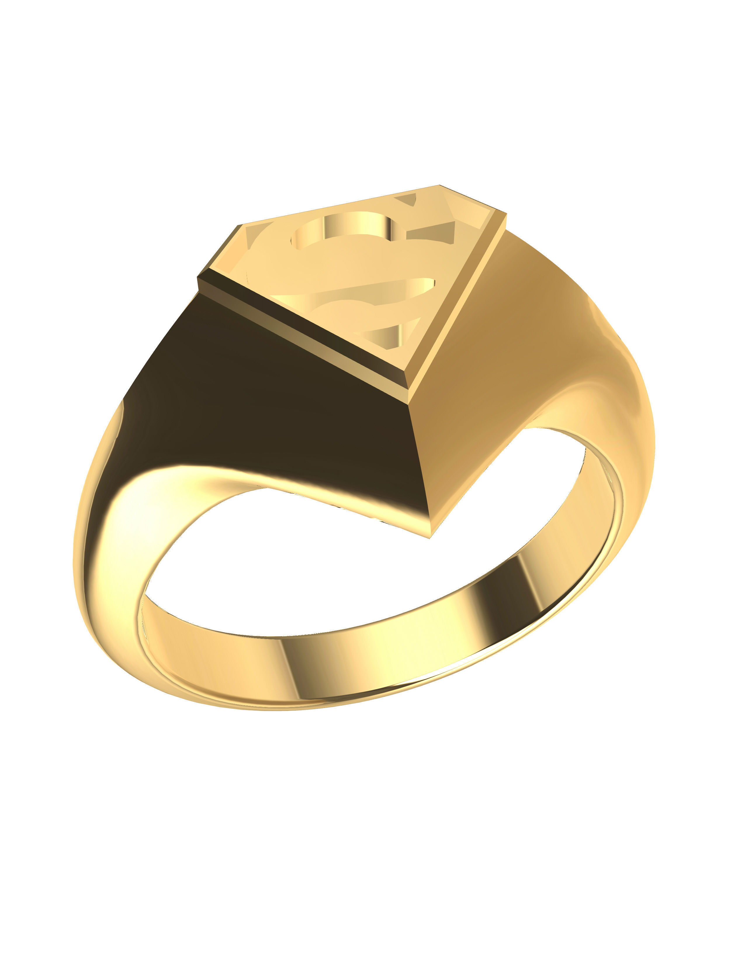 Superman Ring 3D print model_1
