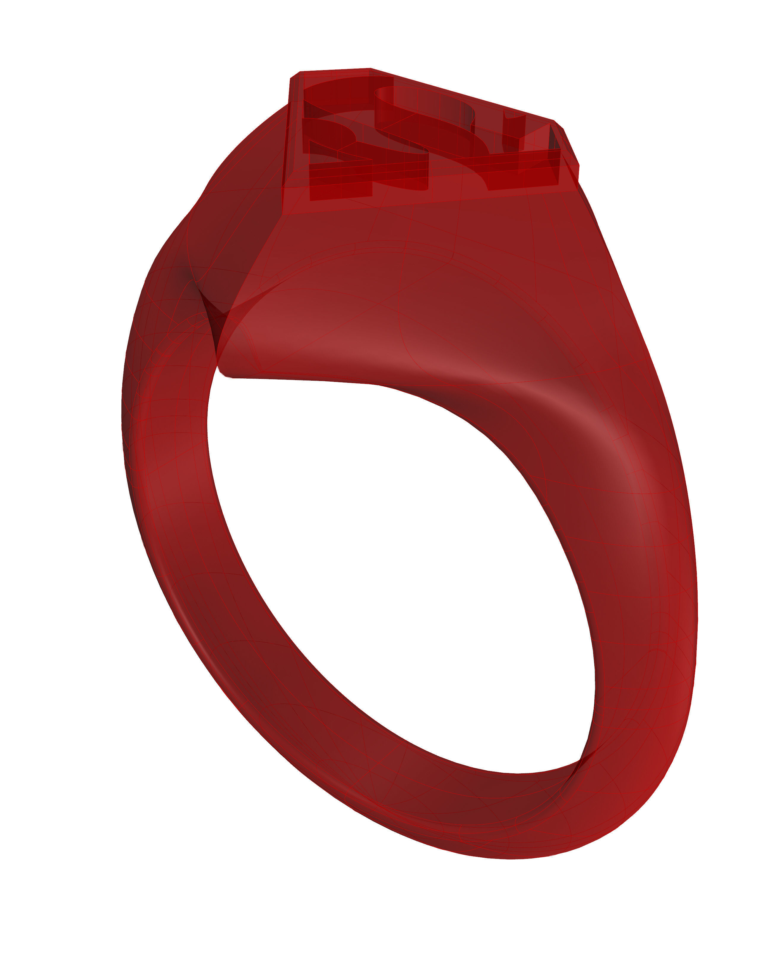 Superman Ring 3D print model_9