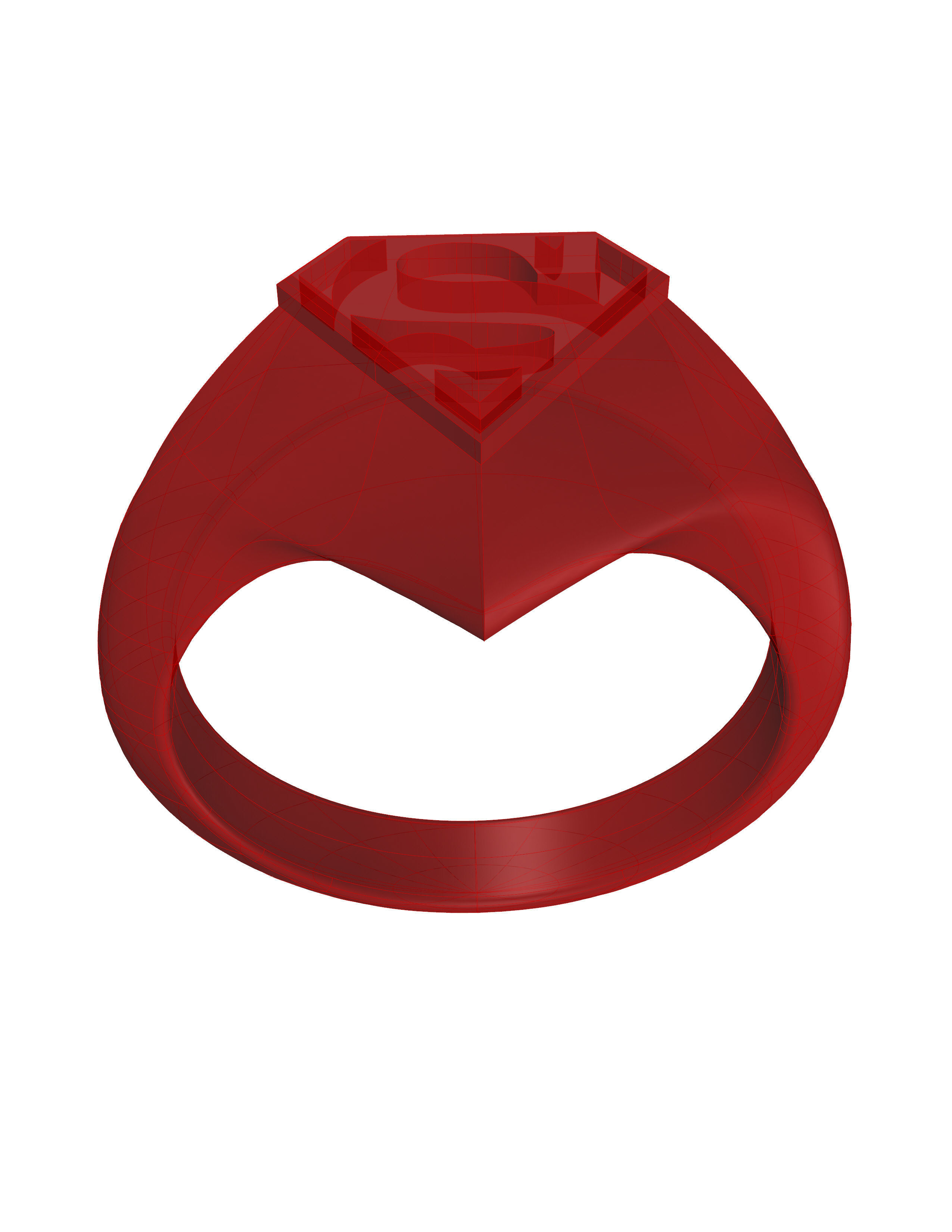 Superman Ring 3D print model_10