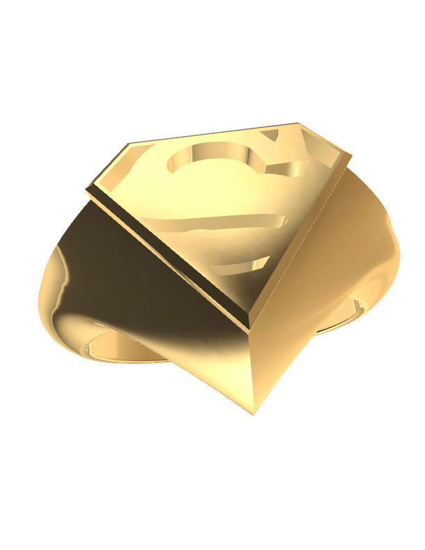 Superman Ring 3D print model_3