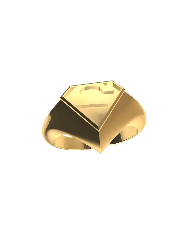 Superman Ring 3D print model_5