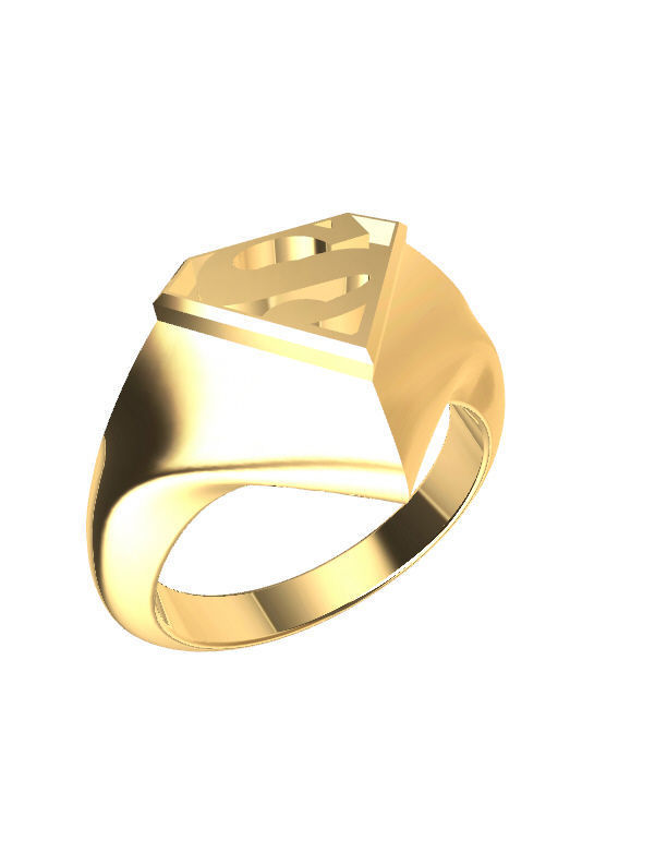 Superman Ring 3D print model_2