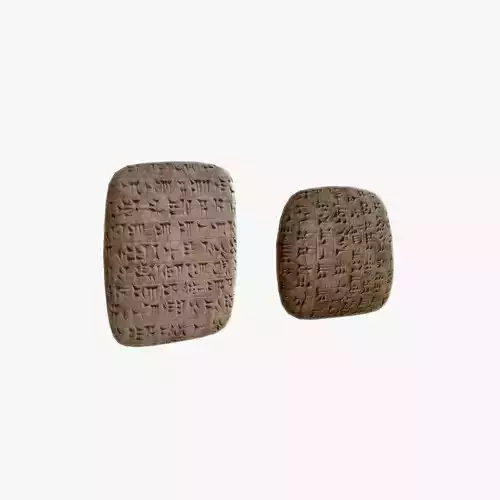 Cuneiform Clay Tablets Low-poly 3D model