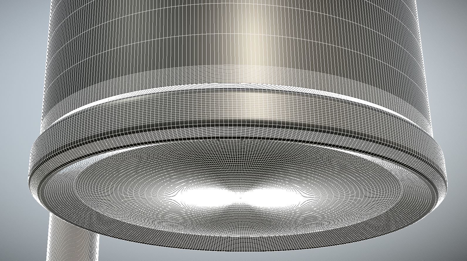 Red and black plastic city trash can - High-Poly Version 3D model_16