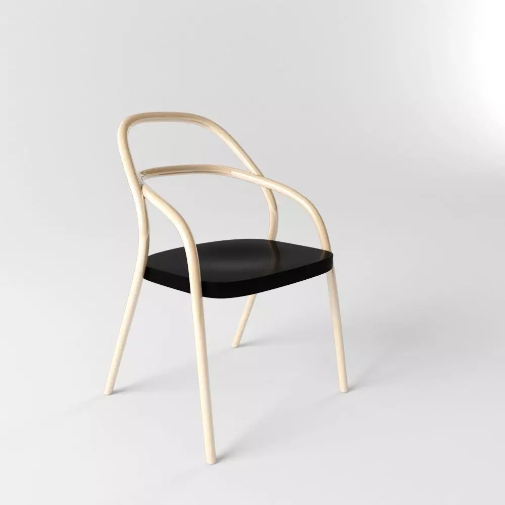 Chair 002 Low-poly 3D model_0