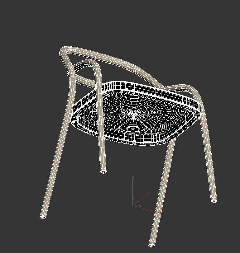 Chair 002 Low-poly 3D model_12