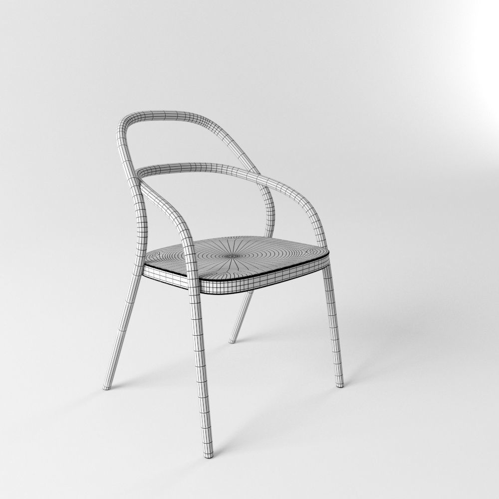 Chair 002 Low-poly 3D model_6