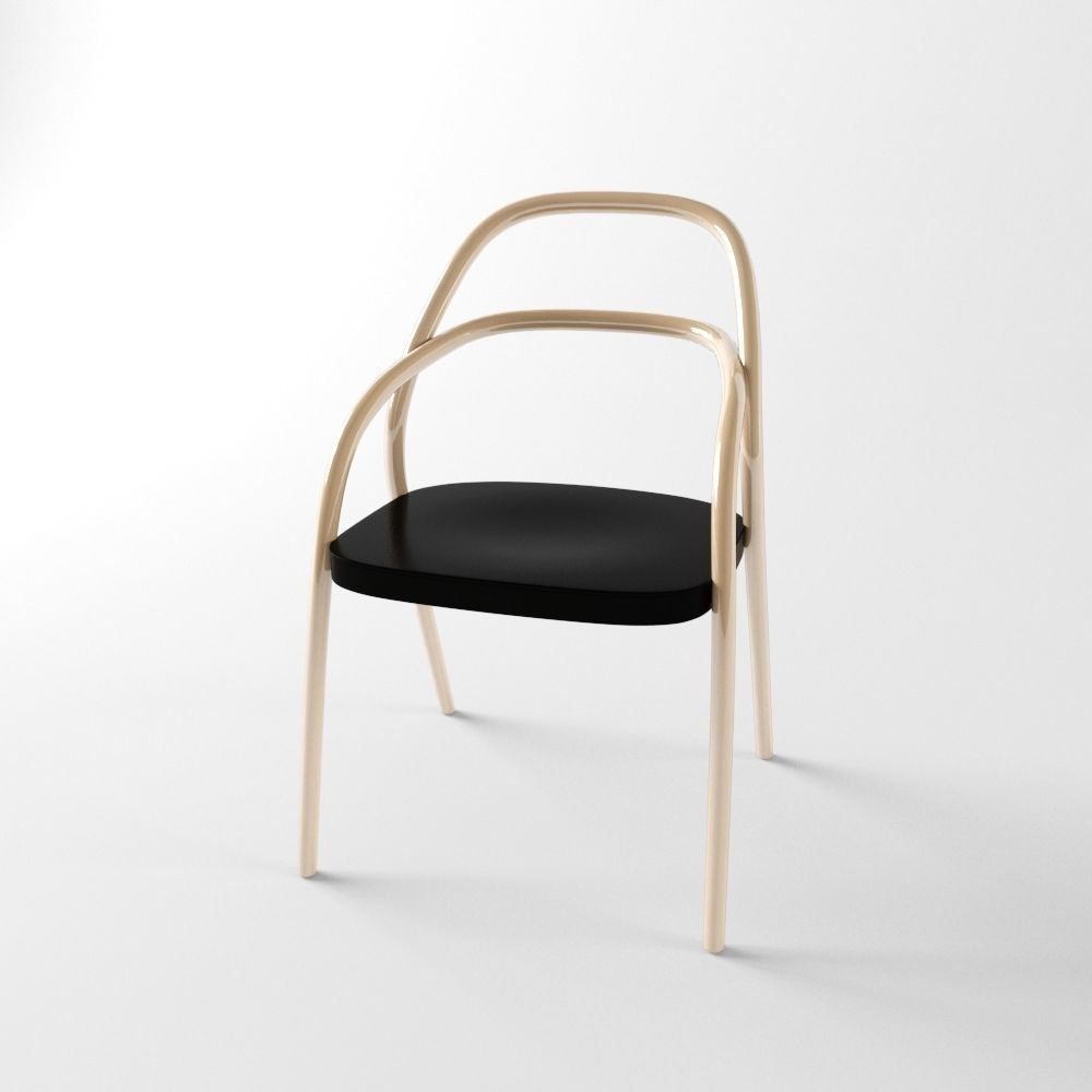 Chair 002 Low-poly 3D model_4