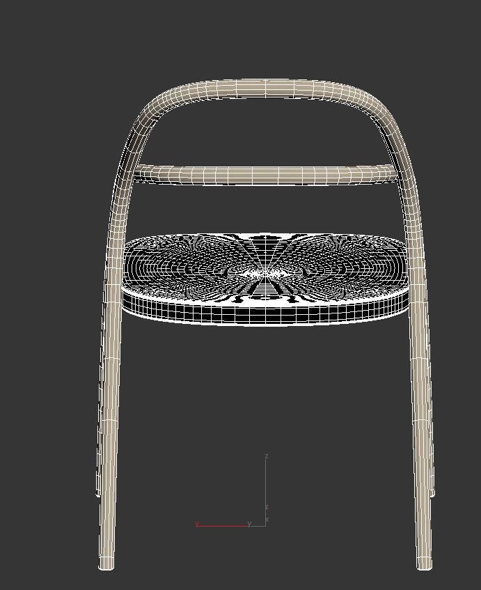 Chair 002 Low-poly 3D model_14