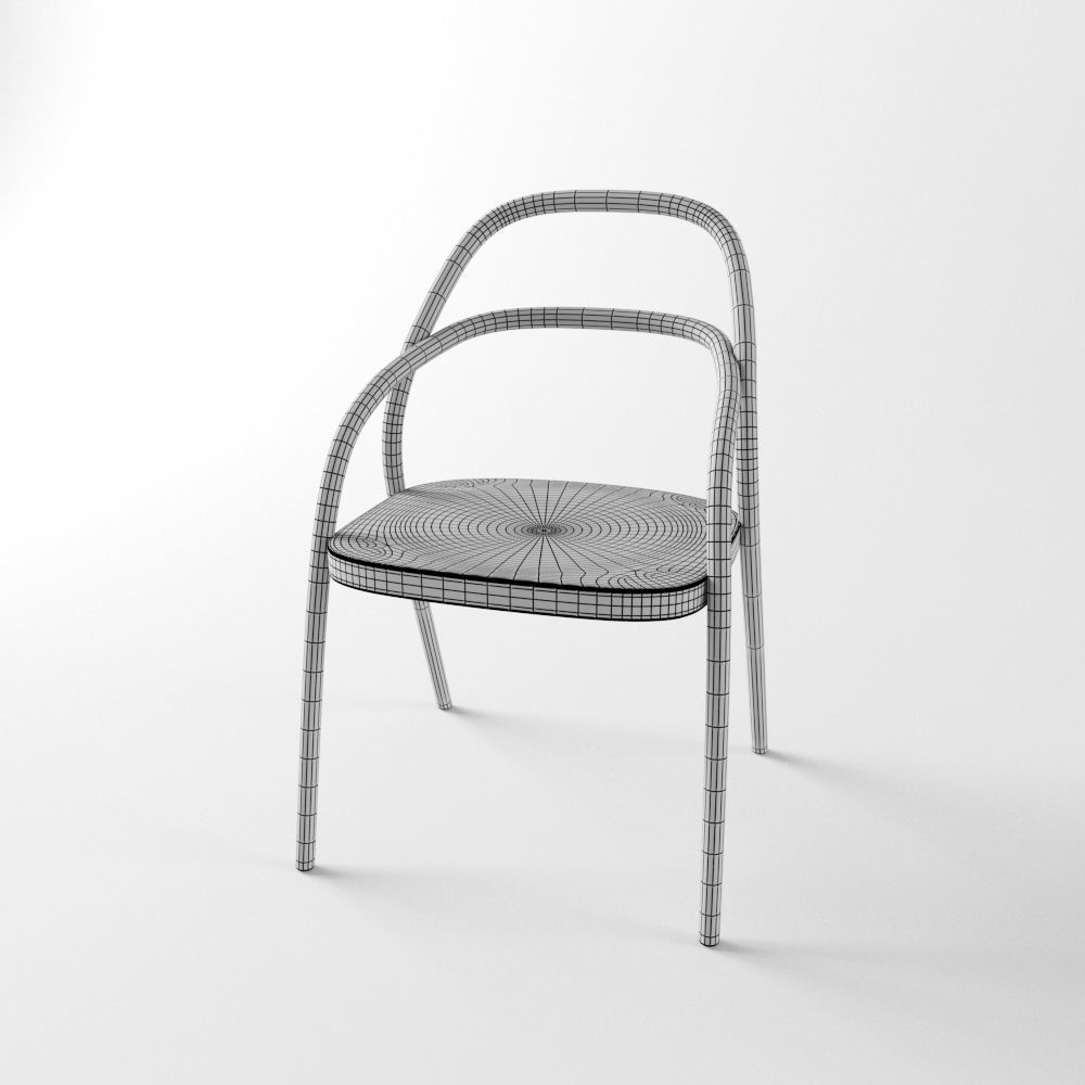 Chair 002 Low-poly 3D model_5