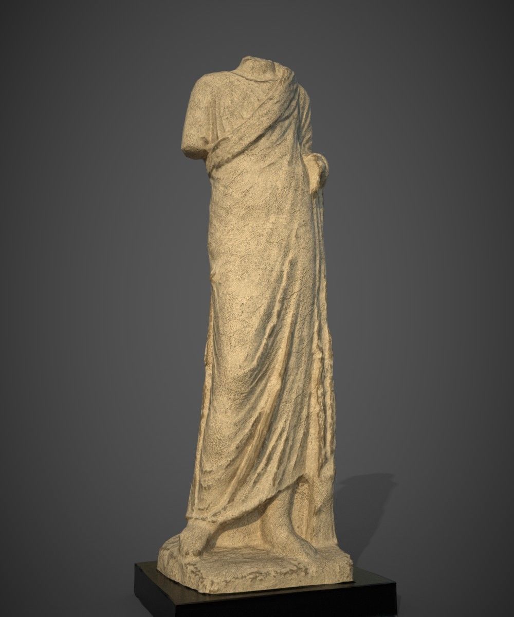 Hellenistic Period Statue Low-poly 3D model_16