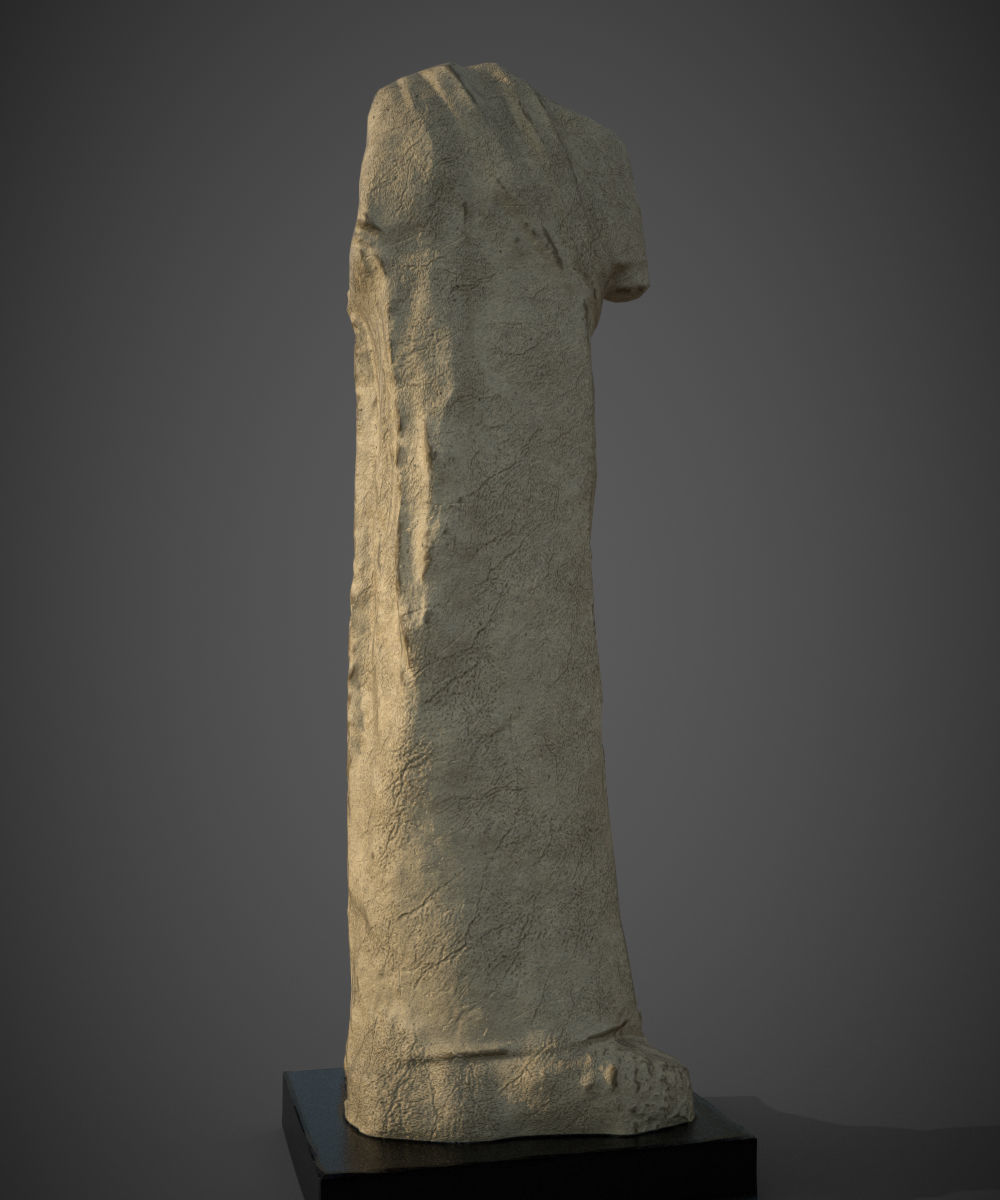 Hellenistic Period Statue Low-poly 3D model_7