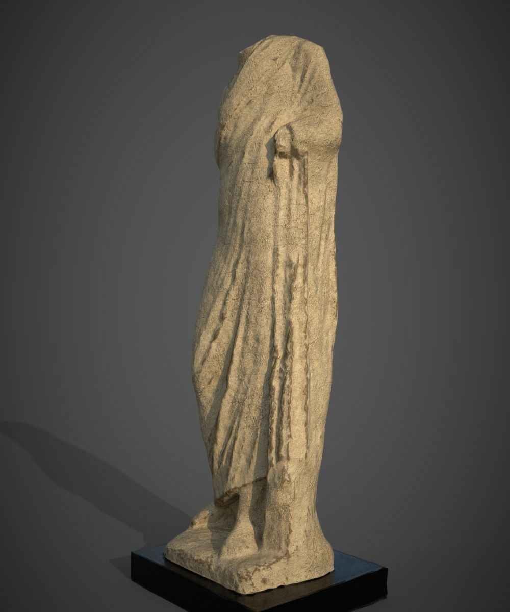 Hellenistic Period Statue Low-poly 3D model_12
