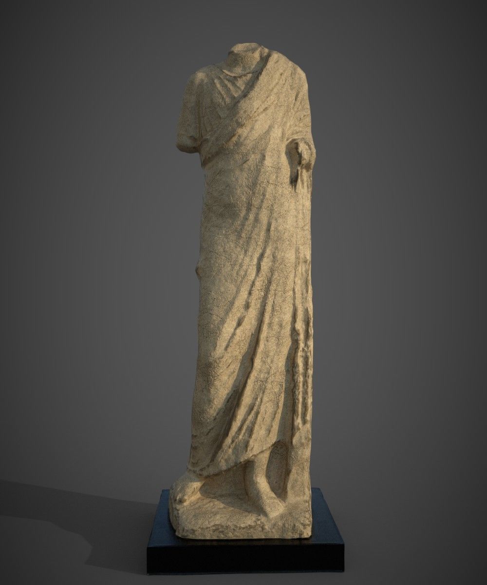 Hellenistic Period Statue Low-poly 3D model_10