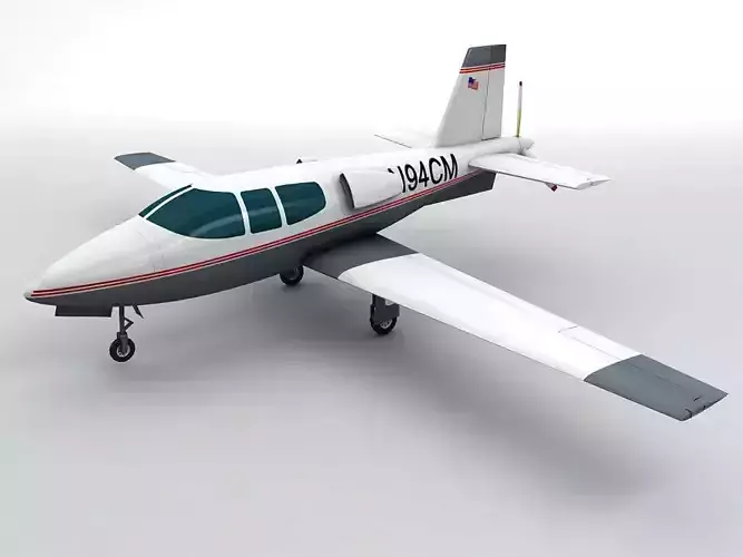 Cirrus VK 30 Aircraft Low-poly 3D model