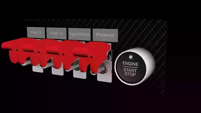 Race Car in dash switches