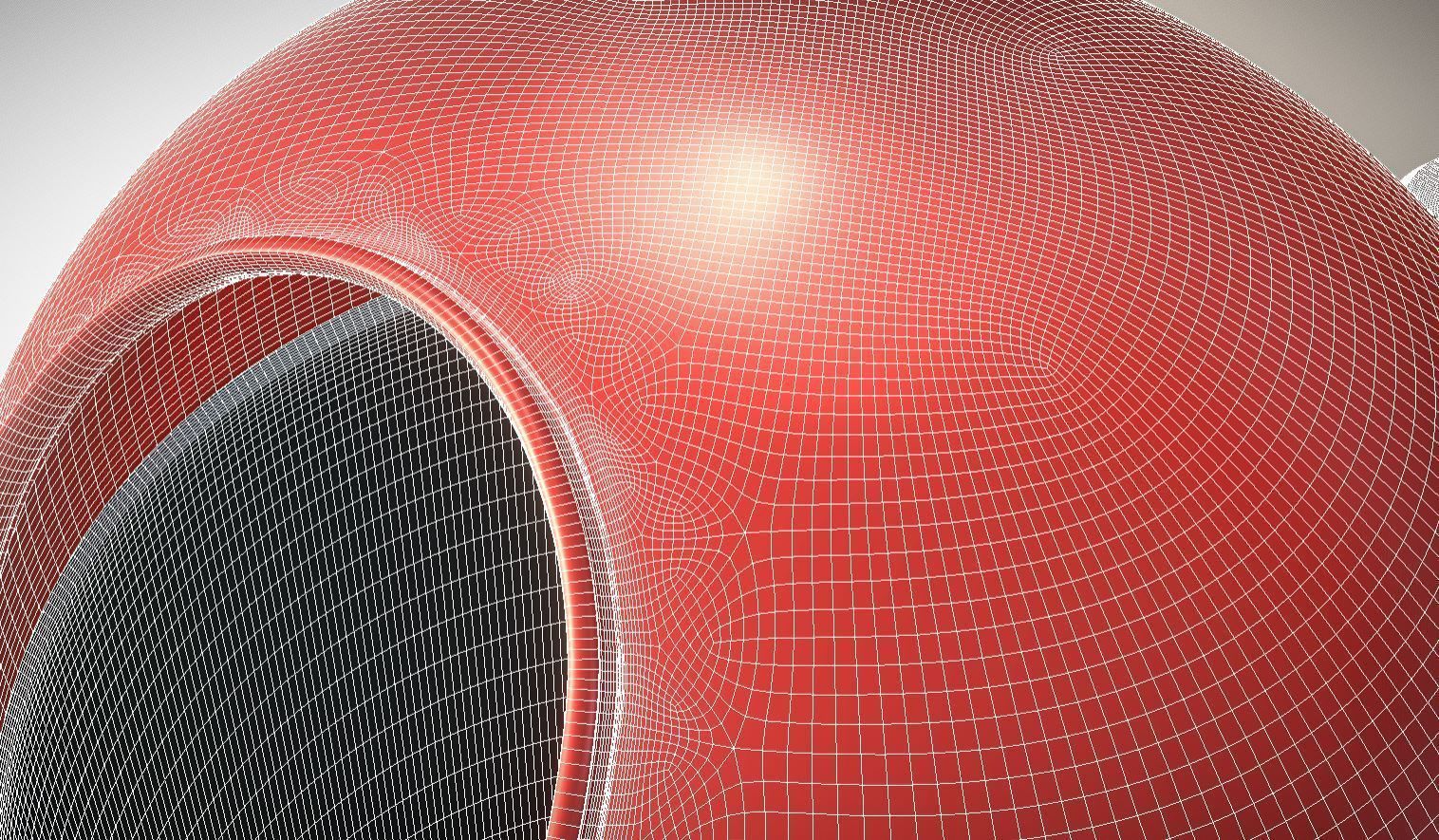 Red and black plastic city trash can High and Low-Poly Version 3D Model Collection_13