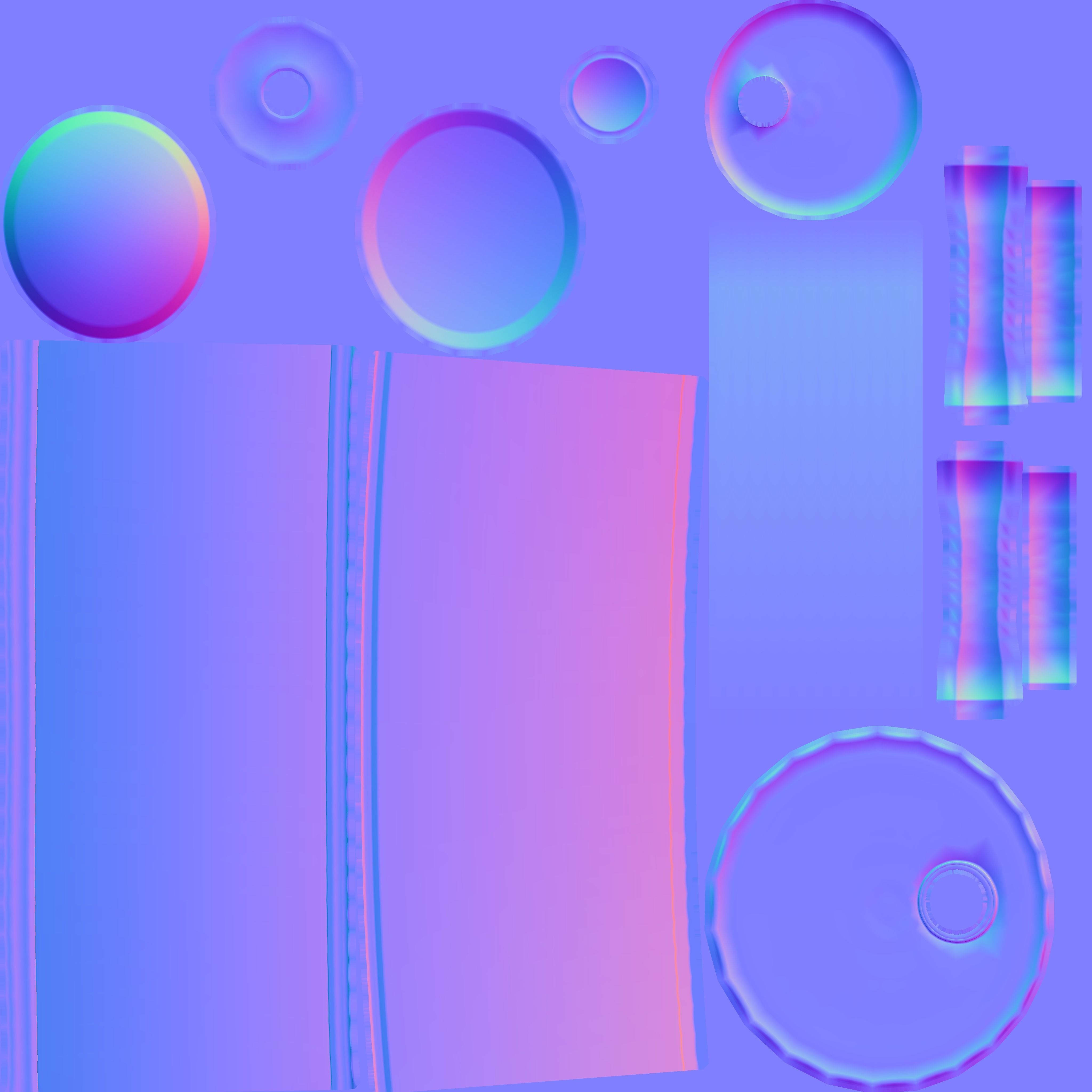 Red and black plastic city trash can High and Low-Poly Version 3D Model Collection_29