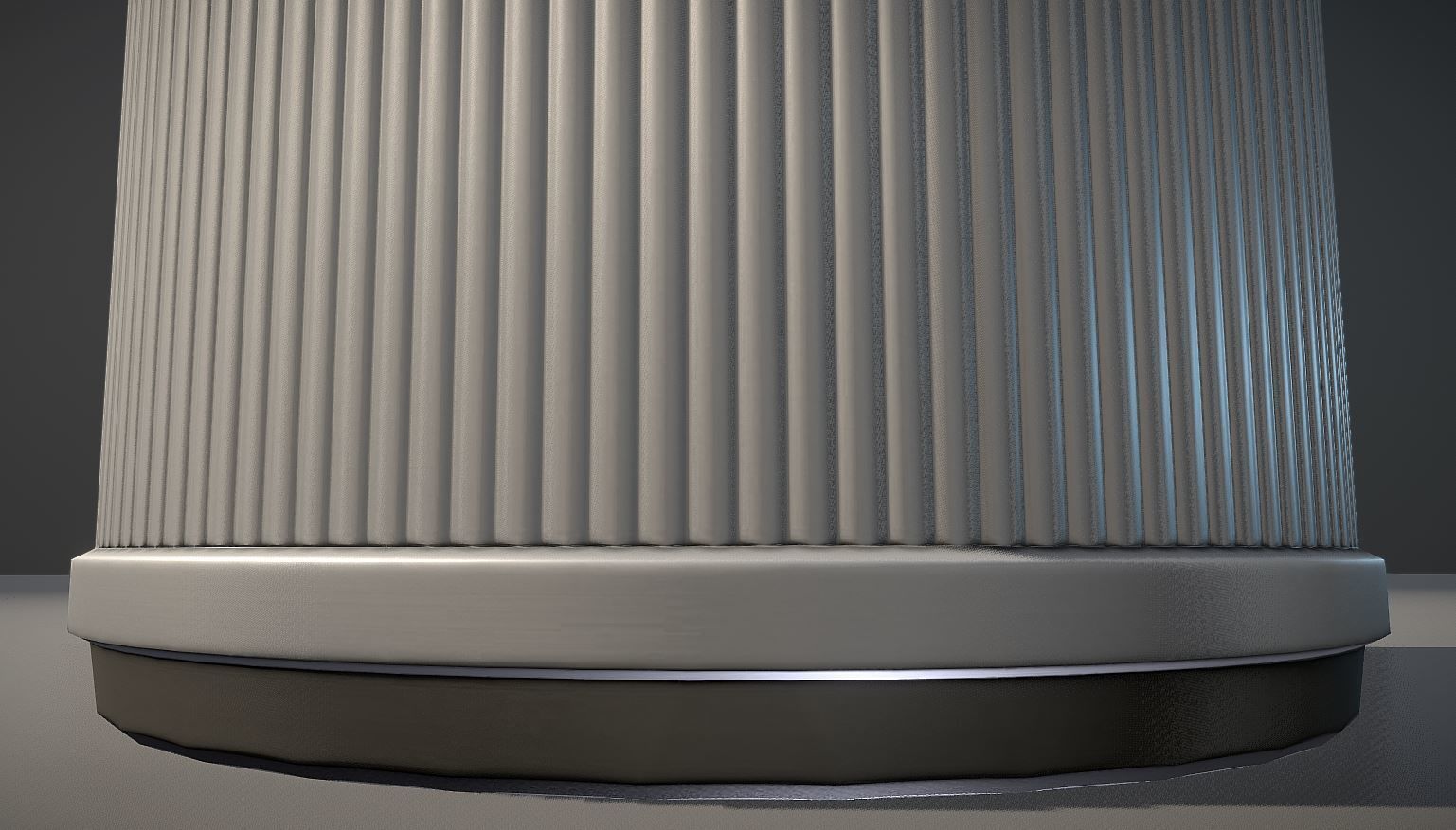 Blue and white plastic trash can - High and Low-Poly Version 3D Model Collection_23